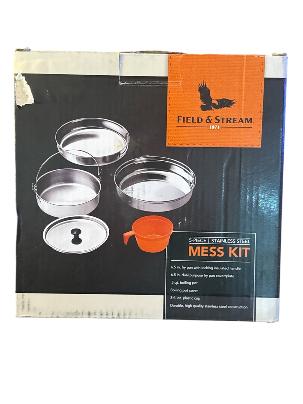 5 Piece Mess Kit Aluminium Scout
Cadet Campfire Camping Cook Set...